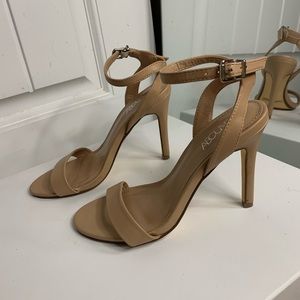 Abound nude heels worn once!